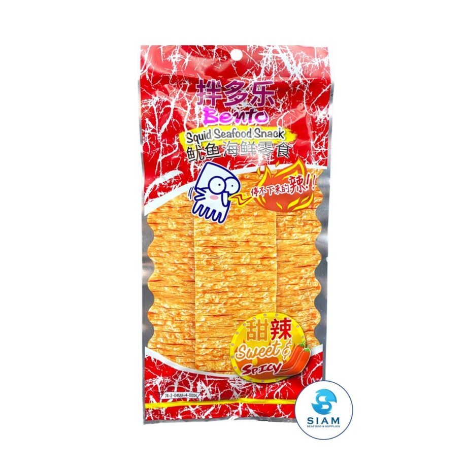 Squid Seafood Snack, Sweet & Spicy Flavor - Bento (0.7 oz-Vol Wt 2.1 oz)